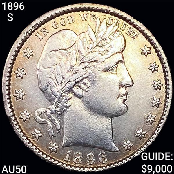 1896-S Barber Quarter HIGH GRADE