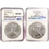 Image 1 : 2017, 2013 (2) American Silver Eagle NGC MS70