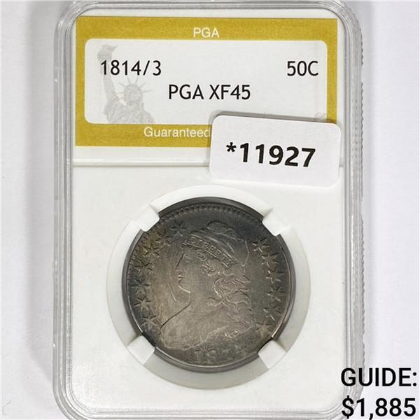 1814/3 Capped Bust Half Dollar PGA XF45