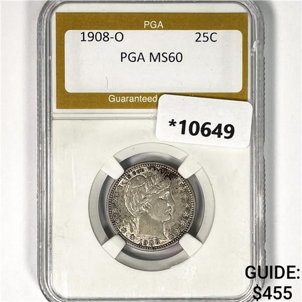 1908-O Barber Quarter PGA MS60