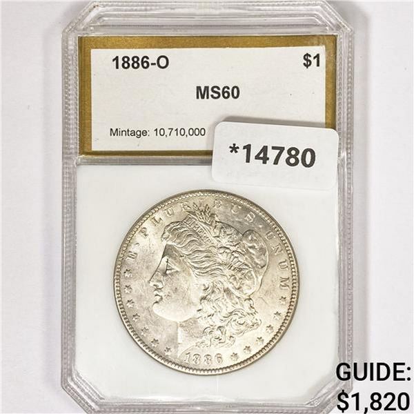 1886-O Morgan Silver Dollar PCI MS60
