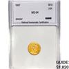 Image 1 : 1857 Rare Gold Dollar NNC MS64