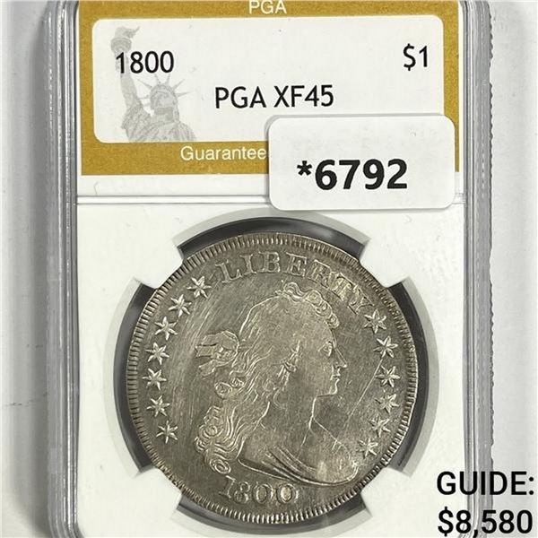 1800 Draped Bust Dollar PGA XF45