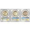 Image 2 : 1958 Set (3) Franklin Half Dollar PCGS MS65