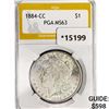 Image 1 : 1884-CC Morgan Silver Dollar PGA MS63
