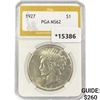 Image 1 : 1927 Silver Peace Dollar PGA MS62