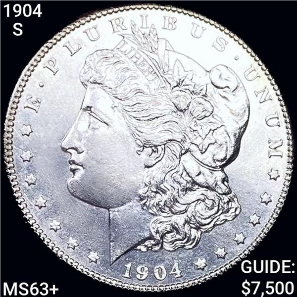 1904-S Morgan Silver Dollar CHOICE BU +