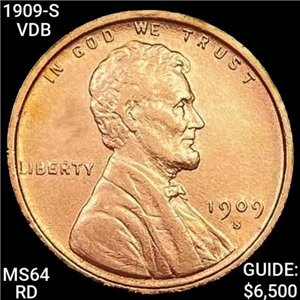 1909-S VDB Wheat Cent CHOICE BU RD