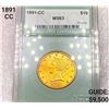 Image 1 : 1891-CC $10 Gold Eagle NTC MS63
