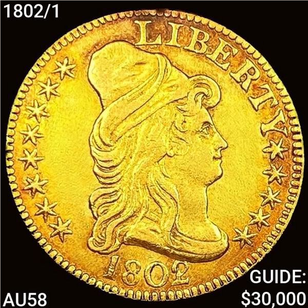 1802/1 $5 Gold Half Eagle CHOICE AU