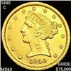 Image 1 : 1840-C $5 Gold Half Eagle CHOICE BU