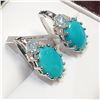 Image 2 : SILVER TURQUOISE EARRINGS