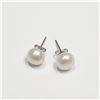Image 1 : SILVER FRESH WATER PEARL EARRINGS