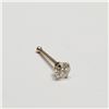 Image 3 : 14K YELLOW GOLD CUBIC ZIRCONIA  NOSE PIN