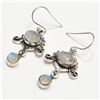 Image 2 : SILVER MOONSTONE EARRINGS