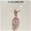 Image 1 : SILVER CUBIC ZIRCONIA PENDANT