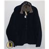 Image 1 : MEN'S 16OZ. POLY FLEECE JACKET NAVY/TAN XL