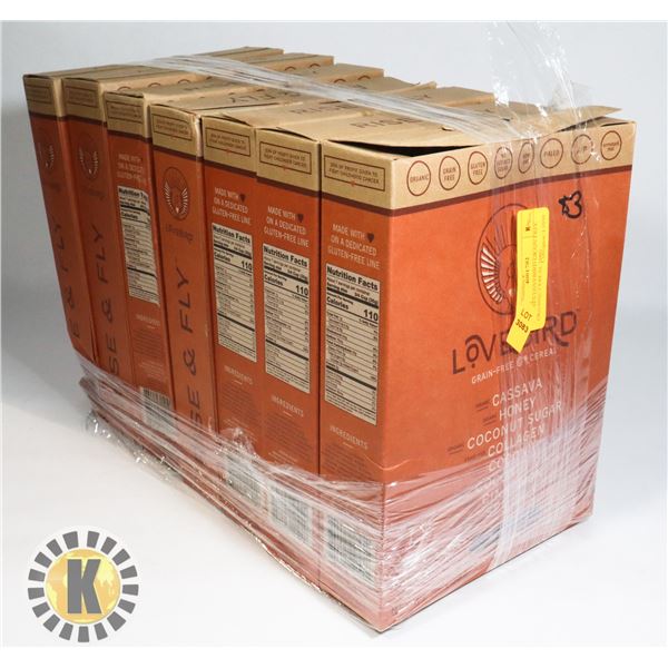 7 BOXES LOVEBIRD GRAIN FREE ORGANIC CEREAL 198G BEST BEFORE 06-01-2022