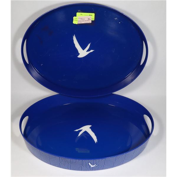 LOT OF 2 GREY GOOSE VODKA BRANDED SERVING TRAY