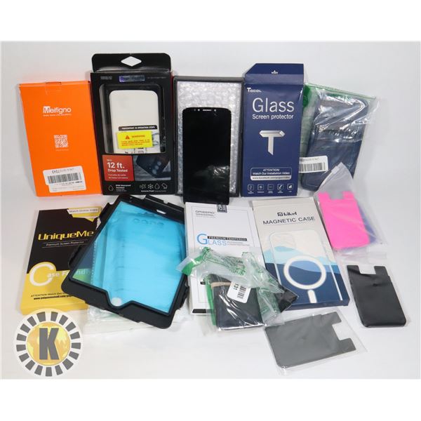 FLAT OF SEVERAL ASSORTED PHONE CASES, SCREEN