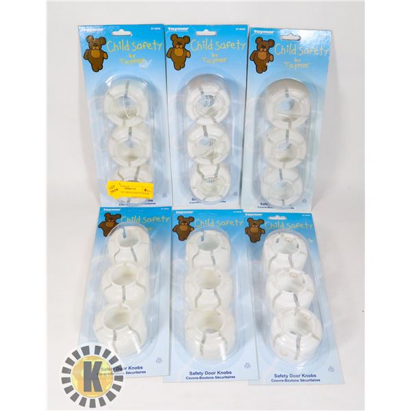 6 TAYMORE CHILD SAFETY DOOR KNOBS