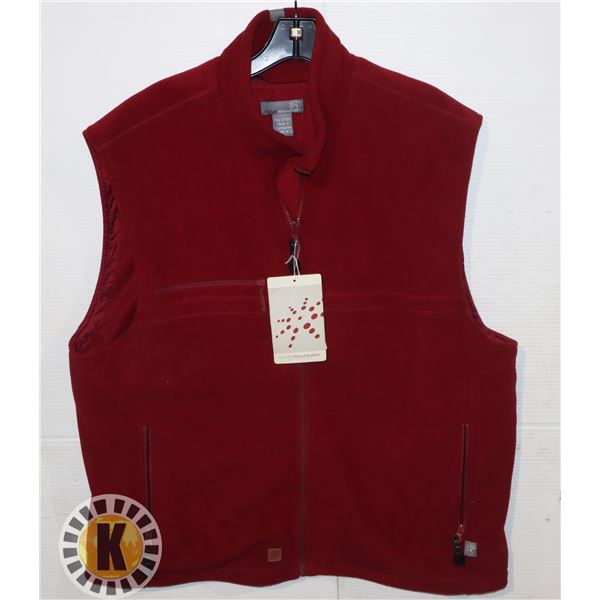 MEN'S ALPINE FLEECE VEST, RED LARGE