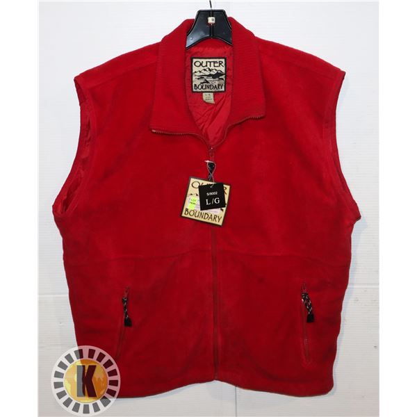 WOMEN'S OUTER BOUNDARY LINED FLEECE VEST, LARGE