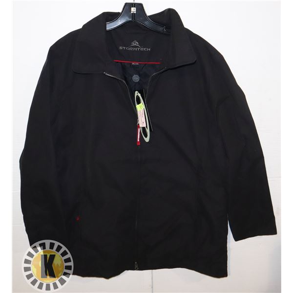 STORMTECH LINED PEACHED POLY JACKET, BLACK 2XL