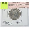 Image 2 : 1967 CANADIAN 25 CENT COIN (80% SILVER)