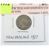 Image 2 : 1973 NEW ZEALAND SIXPENCE COIN (50% SILVER)