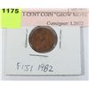 Image 2 : 1982 FIJI 1 CENT COIN "GROW MORE FOOD"