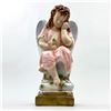 Image 1 : VINTAGE SAD LITTLE ANGEL GIRL CHALKWARE STATUE