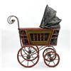 Image 2 : VINTAGE ANTIQUE VICTORIAN WICKER DOLL CARRIAGE