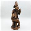 Image 1 : VINTAGE 16” FOLK ART WOOD CARVING - MAN & GUITAR