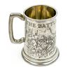 Image 1 : THE BATTLE OF WATERLOO TANKARD - ENGLISH PEWTER
