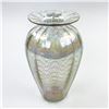 Image 1 : VINTAGE GLASS EYE STUDIO IRIDESCENT VASE - WAVES