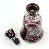 Image 4 : VINTAGE AMETHYST DECANTER WITH SILVER OVERLAY