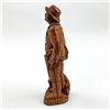 Image 3 : HAND CARVED WOODEN HUNTER & DOG SCULPTURE - SIC