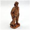 Image 5 : HAND CARVED WOODEN HUNTER & DOG SCULPTURE - SIC