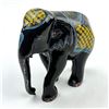 Image 1 : BLACK LACQUER PAINTED ELEPHANT WOOD CARVING