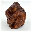 Image 3 : EMBRACING COUPLE WOOD CARVING SCULPTURE