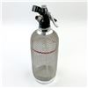 Image 1 : VTG GLASS RED LINE SELTZER BOTTLE WITH WIRE MESH
