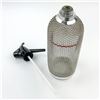 Image 3 : VTG GLASS RED LINE SELTZER BOTTLE WITH WIRE MESH