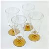 Image 1 : 4 VINTAGE SHORT STEM PARFAIT GLASSES - AMBER BASE