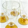 Image 3 : 4 VINTAGE SHORT STEM PARFAIT GLASSES - AMBER BASE