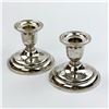 Image 1 : PAIR VINTAGE BIRKS STERLING SHORT CANDLE HOLDERS
