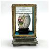 Image 3 : VINTAGE PAINTED EGG IN DISPLAY CASE - BIRD FLOWERS