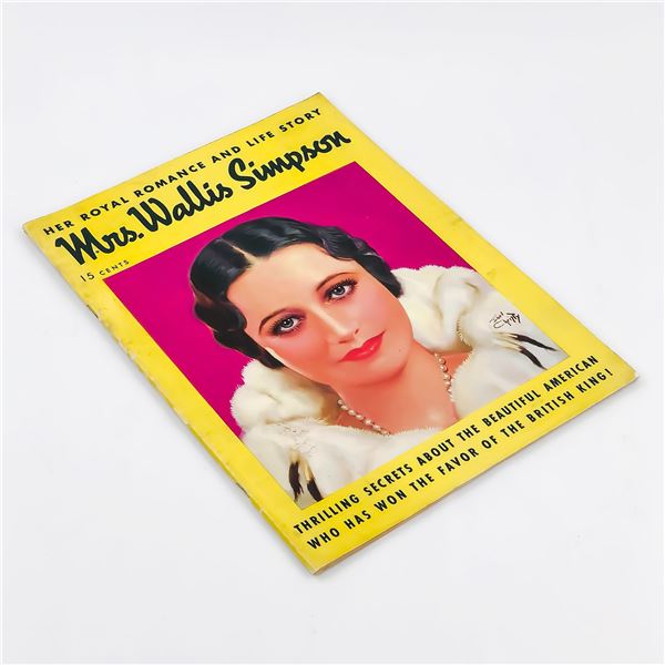 VTG 1936 MRS WALLIS SIMPSON ROYAL ROMANCE STORY