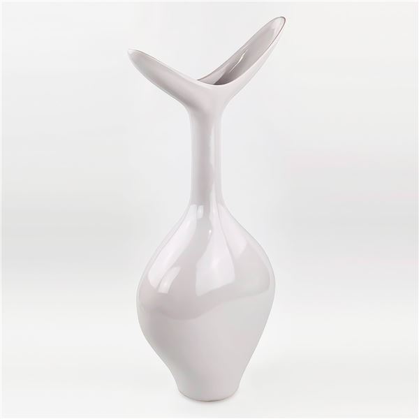 TORRE & TAGUS COLLECTION TALL WHITE MODERN VASE