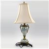 Image 2 : VTG BRASS PORCELAIN LAMP & SHADE VICTORIAN THEME